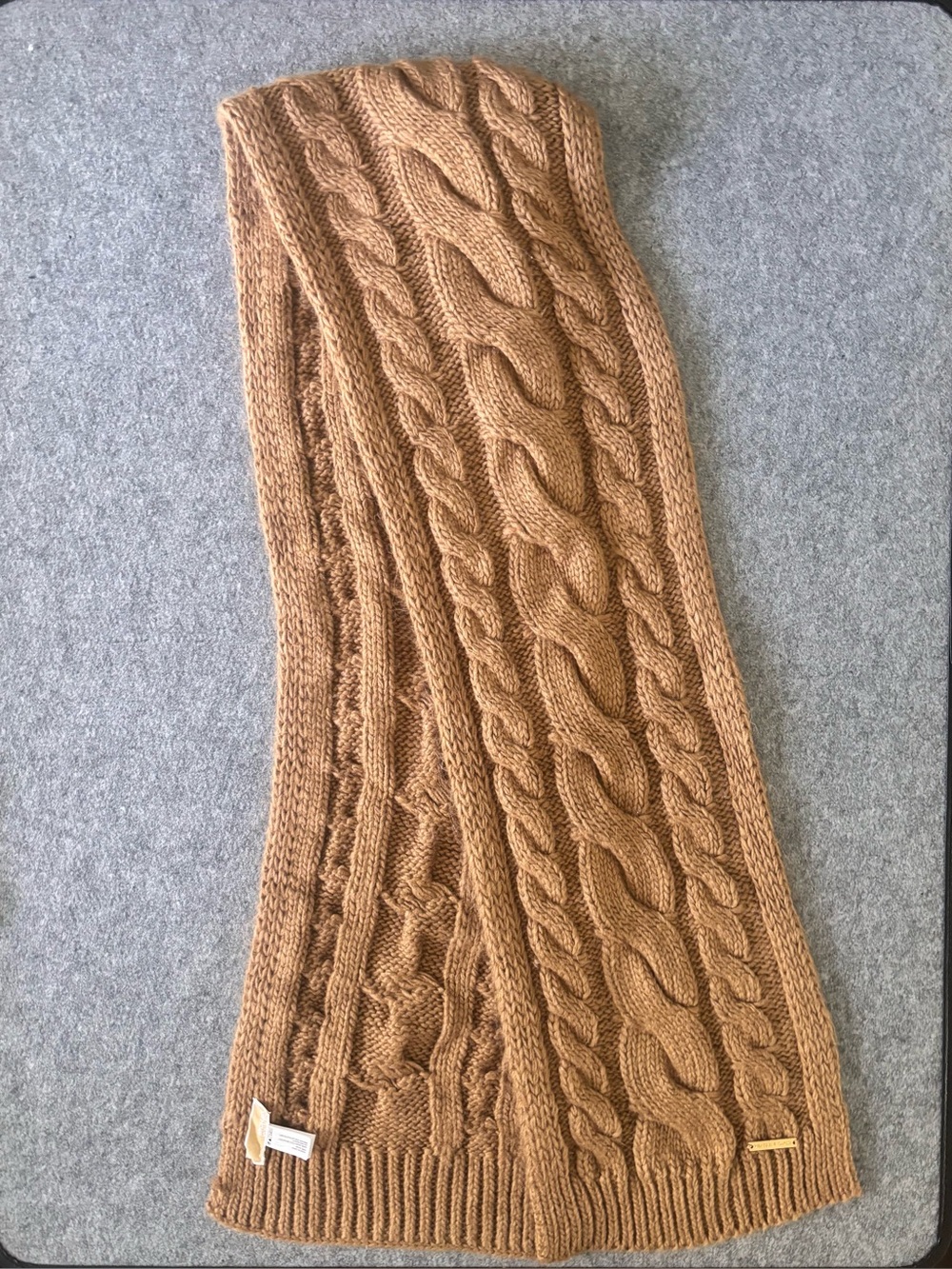MICHAEL Michael Kors Camel Cable Knit Scarf